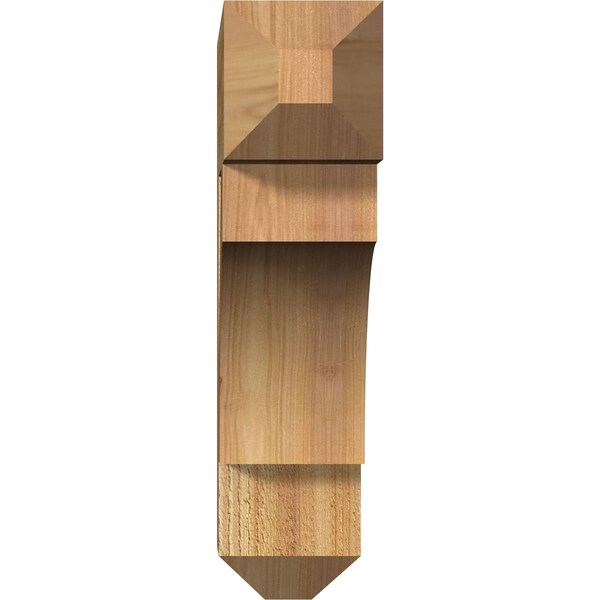 Westlake Craftsman Rough Sawn Bracket, Western Red Cedar, 4W X 16D X 16H